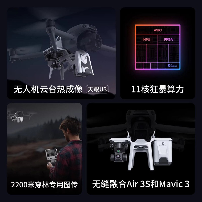 Dron U3 con Imagen Térmica, Vi - Drone Thermal Imaging reseña y precio